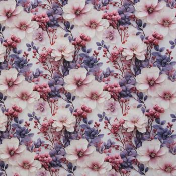 Outdoorstoff Flowing Bloom Blüten rosa/lila Töne by Swafing von Sarah Mariam